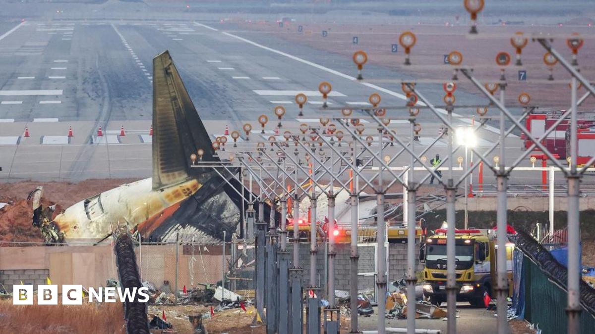 South Korea plane crash: Why was there a wall near the runway? - BBC News